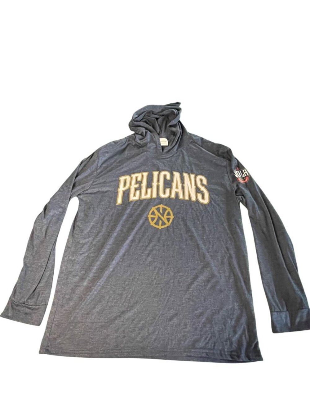 New Orleans Pelicans Long Sleeve Hoodie Shirt XL Navy Match-Up Brand